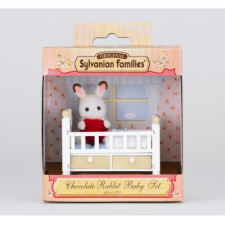 SYLVANIAN Sylvanian Families Csoki Nyuszi bébi kisággyal baba