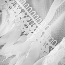  Sylvi fodros fényáteresztő függöny Fehér 140x260 cm lakástextília