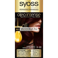  Syoss OLEO hajfesték 3-22 Éjjeli bordó hajfesték, színező