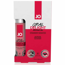 System Jo Oral Delight - hűsítő, ehető síkosító - eper (30ml) síkosító