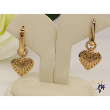  Szabina három az egyben antiallergén szív alakú fülbevaló 18K fülbevaló