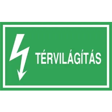 Szabvanytabla.hu Térvilágítás - öntapadó , 160 x 100 mm információs címke