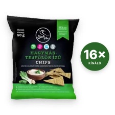 Szafi Free hagymás-tejfölös ízű chips gluténmentes 50 g kínáló 16 db reform élelmiszer