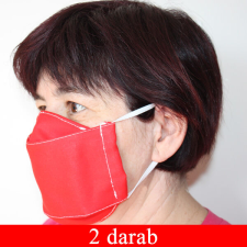  Szájmaszk 3 rétegű,  piros, 2 db/cs gyógyászati segédeszköz
