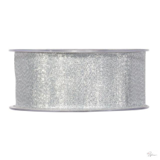  Szalag csillogós textil 40 mm x 20 m ezüst dekorációs kellék