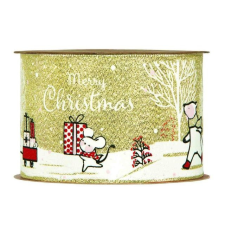  Szalag Merry Christmas fellirattal 63 mm x 10 m dekorációs kellék