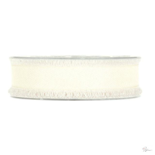 Szalag rojtos textil 25mmx15m fehér dekorációs kellék