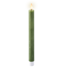 Szálas gyertya LED-es zöld M24,5cm 2db-os dekorációs kellék