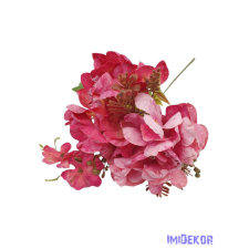  Szálas hortenzia kiegészítőkkel 35cm - Sötét Rózsaszín dekorációs kellék