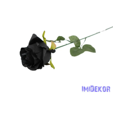  Szálas selyem rózsa 65 cm - Fekete dekorációs kellék