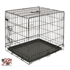 Szállítódoboz, összecsukható, 76x54x64 cm, 2 ajtós szállítóbox, fekhely kutyáknak