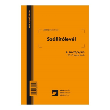 Szállítólevél 25x3 lapos tömb A/5 álló nyomtatvány