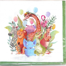  Szalvéta - bulizó állatok papírárú, csomagoló és tárolóeszköz