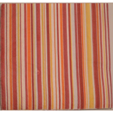  Szalvéta - Csíkos Piros Narancs Sárga Fehér dekorációs kellék
