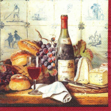  Szalvéta - sajtvacsora vörösborral papírárú, csomagoló és tárolóeszköz