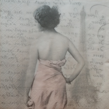 Szalvéta - Vintage Lady mintás szalvéta