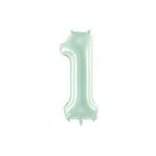 Szám fólia lufi ''1'' 72cm zöld party kellék