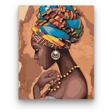Számfestő Afrikai nő - számfestő készlet kreatív és készségfejlesztő