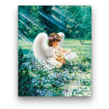 Számfestő Angyalka a réten - számfestő készlet kreatív és készségfejlesztő