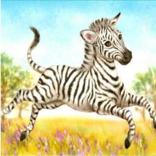 Számfestő Aranyos Zebra Kölyök - gyémántszemes kirakó kreatív és készségfejlesztő