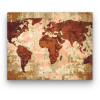 Számfestő Barna és Vörös Világtérkép - számfestő készlet