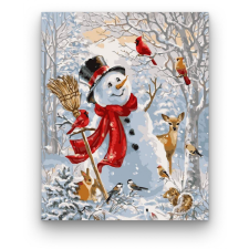 Számfestő Boldog hóember - számfestő készlet kreatív és készségfejlesztő