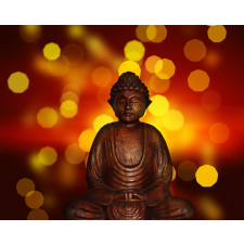 Számfestő Buddha szobor - vászonkép grafika, keretezett kép