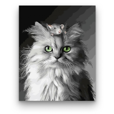 Számfestő Cica egér barátság - számfestő készlet kreatív és készségfejlesztő