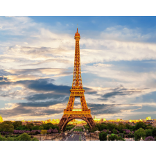 Számfestő Eiffel torony, Párizs - vászonkép grafika, keretezett kép