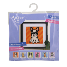 Számfestő Francia Bulldog Gobelin hímzőkészlet Anchor Pets Collection 15x15 cm kreatív és készségfejlesztő