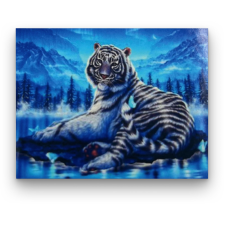 Számfestő Havas Tigris - előszínezett számfestő készlet (50x65cm) kreatív és készségfejlesztő