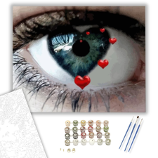 Számfestő.hu A szememben - számfestő készlet – 40×50 cm (Keretre feszítve) kreatív és készségfejlesztő