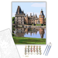 Számfestő.hu A vár tükörképe - számfestő készlet – 40×50 cm (Keretre feszítve) kreatív és készségfejlesztő
