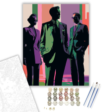 Számfestő.hu Absztrakt Árnyalatok Sziluettjei - számfestő készlet – 40×50 cm (Keretre feszítve) kreatív és készségfejlesztő