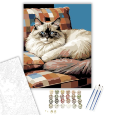 Számfestő.hu Alvó Ragdoll Macska - számfestő készlet – 80×100 cm (Keret nélkül) kreatív és készségfejlesztő