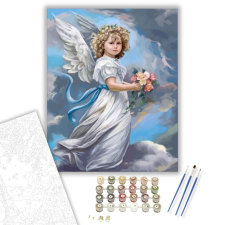 Számfestő.hu Angyal gyermek - számfestő készlet – 40×50 cm (Keretre feszítve) kreatív és készségfejlesztő