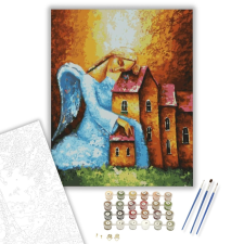 Számfestő.hu Angyali védelem - számfestő készlet – 40×50 cm (Keretre feszítve) kreatív és készségfejlesztő