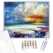 Számfestő.hu Aranyló Égbolt - számfestő készlet – 40×50 cm (Keretre feszítve) kreatív és készségfejlesztő