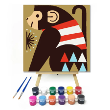 Számfestő.hu Aranyos Majom - gyerek számfestő készlet – 50×50 cm (Keret nélkül) kreatív és készségfejlesztő