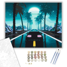 Számfestő.hu Autózás a Holdfényben - számfestő készlet – 40×50 cm (Keretre feszítve) kreatív és készségfejlesztő