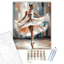 Számfestő.hu Balerina Piruett Közben - számfestő készlet – 40×50 cm (Keretre feszítve) kreatív és készségfejlesztő