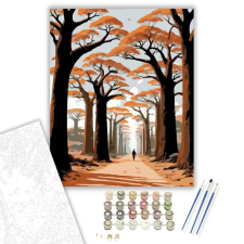 Számfestő.hu Baobab Fasor Madagaszkárban - számfestő készlet – 60×70 cm (Keretre feszítve) kreatív és készségfejlesztő