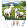 Számfestő.hu Báránykák Napfényes Réten - számfestő készlet – 40×50 cm (Keretre feszítve)