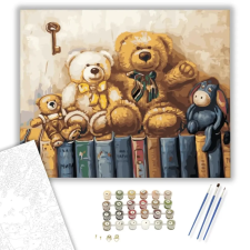 Számfestő.hu Barátok a könyvespolcon - számfestő készlet – 80×100 cm (Keretre feszítve) kreatív és készségfejlesztő