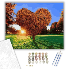 Számfestő.hu Barna fa - számfestő készlet – 40×50 cm (Keretre feszítve) kreatív és készségfejlesztő