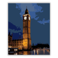 Számfestő.hu Big Ben és a Westminster Palota Esős Estén - számfestő készlet kreatív és készségfejlesztő