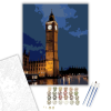 Számfestő.hu Big Ben és a Westminster Palota Esős Estén - számfestő készlet – 40×50 cm (Keretre feszítve)