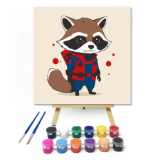 Számfestő.hu Bolygóközi kalandor - gyerek számfestő készlet – 20×20 cm (Keretre feszítve) kreatív és készségfejlesztő