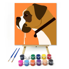 Számfestő.hu Boxer - gyerek számfestő készlet – 20×20 cm (Keretre feszítve) kreatív és készségfejlesztő