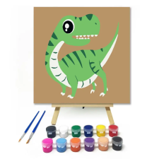 Számfestő.hu Brontoszaurusz - gyerek számfestő készlet – 40×40 cm (Keret nélkül) kreatív és készségfejlesztő